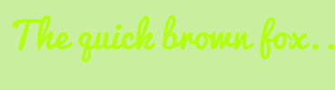 Image with Font Color B1FF0D and Background Color C9EE9E